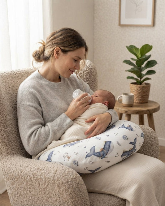Nursing Pillow with Curved Arm Support