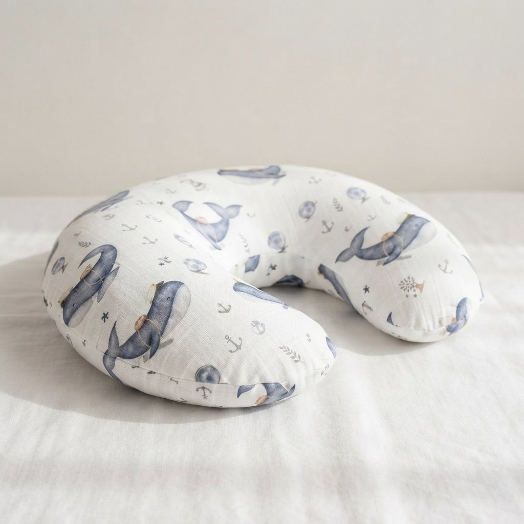 Nursing Pillow with Curved Arm Support