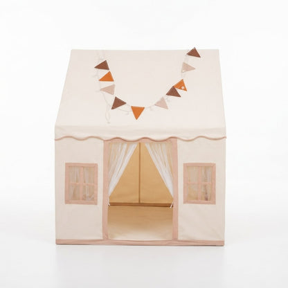 Kids Playhouse Tent with Bunting and Roll-Up Curtains