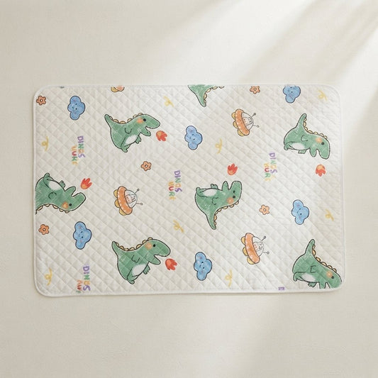 Quilted Cotton Bed Protector Pad with Printed Designs