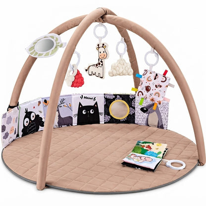 Baby Play Gym with Padded Arches and 6 Hanging Toys