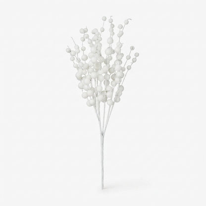 Glitter Berry Stems for Christmas Trees, Pack of 10