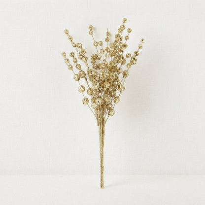 Glitter Berry Stems for Christmas Trees, Pack of 10