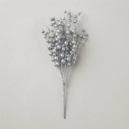 Glitter Berry Stems for Christmas Trees, Pack of 10