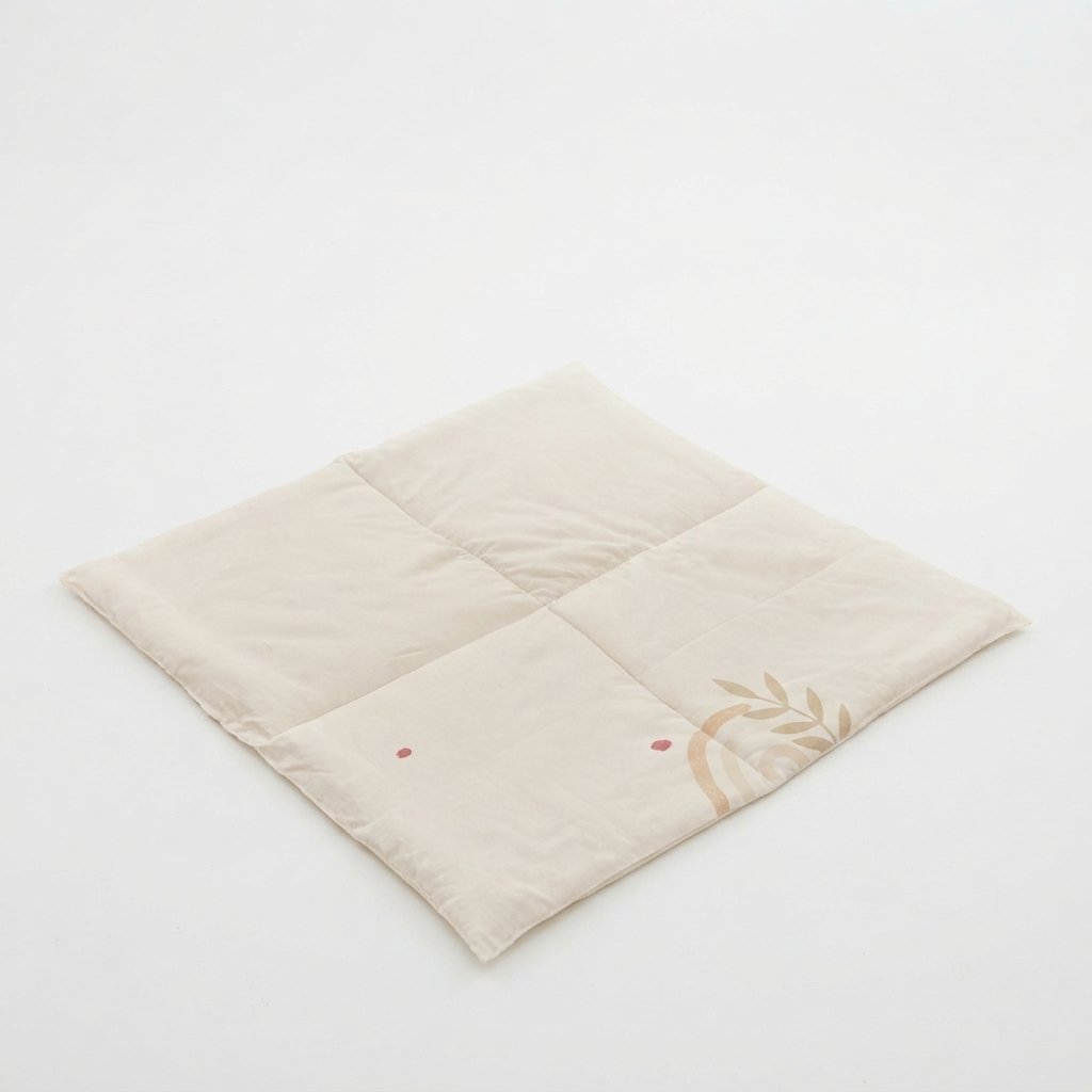 Cotton Canvas Teepee Play Tent with Pom-Pom Trim, Cream