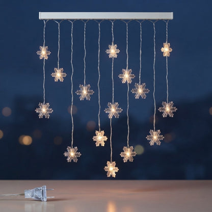 Snowflake LED Curtain Lights, 3.2 m