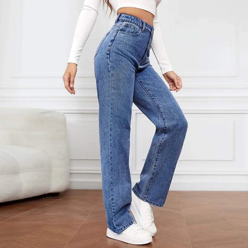 Jelisa Jeans | Hoge taille rechte jeans