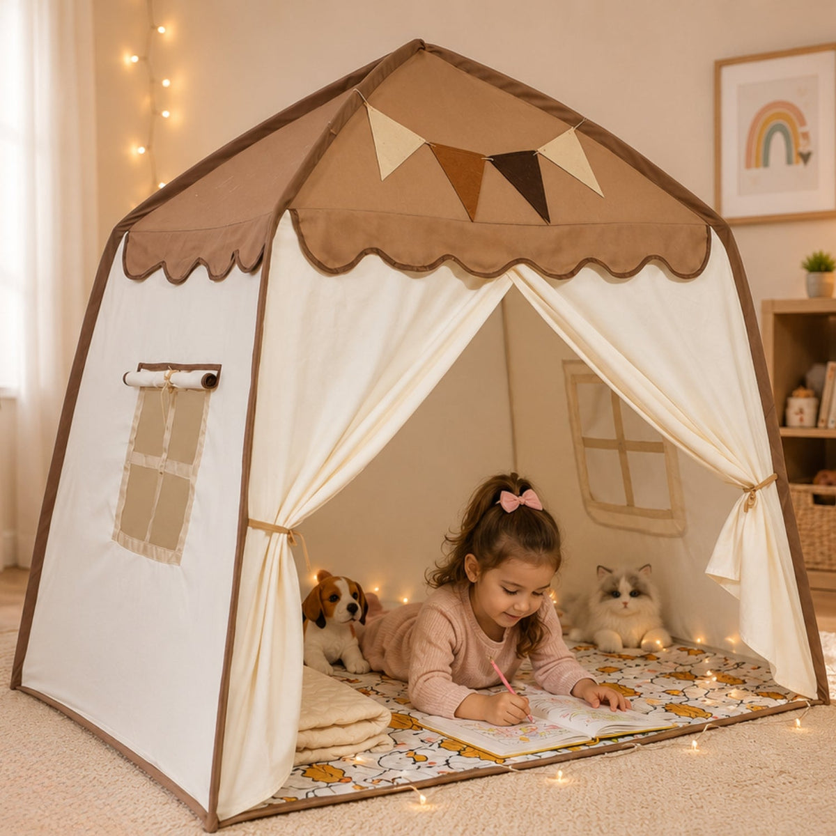Kids Canopy Play Tent with Fibreglass Rods