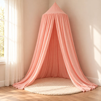 Kids Hanging Bed Canopy for Reading Dens, 270 cm – Peach