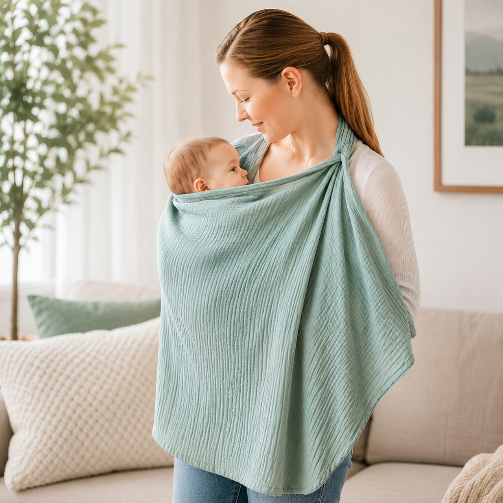 Gauze Nursing and Stroller Cover