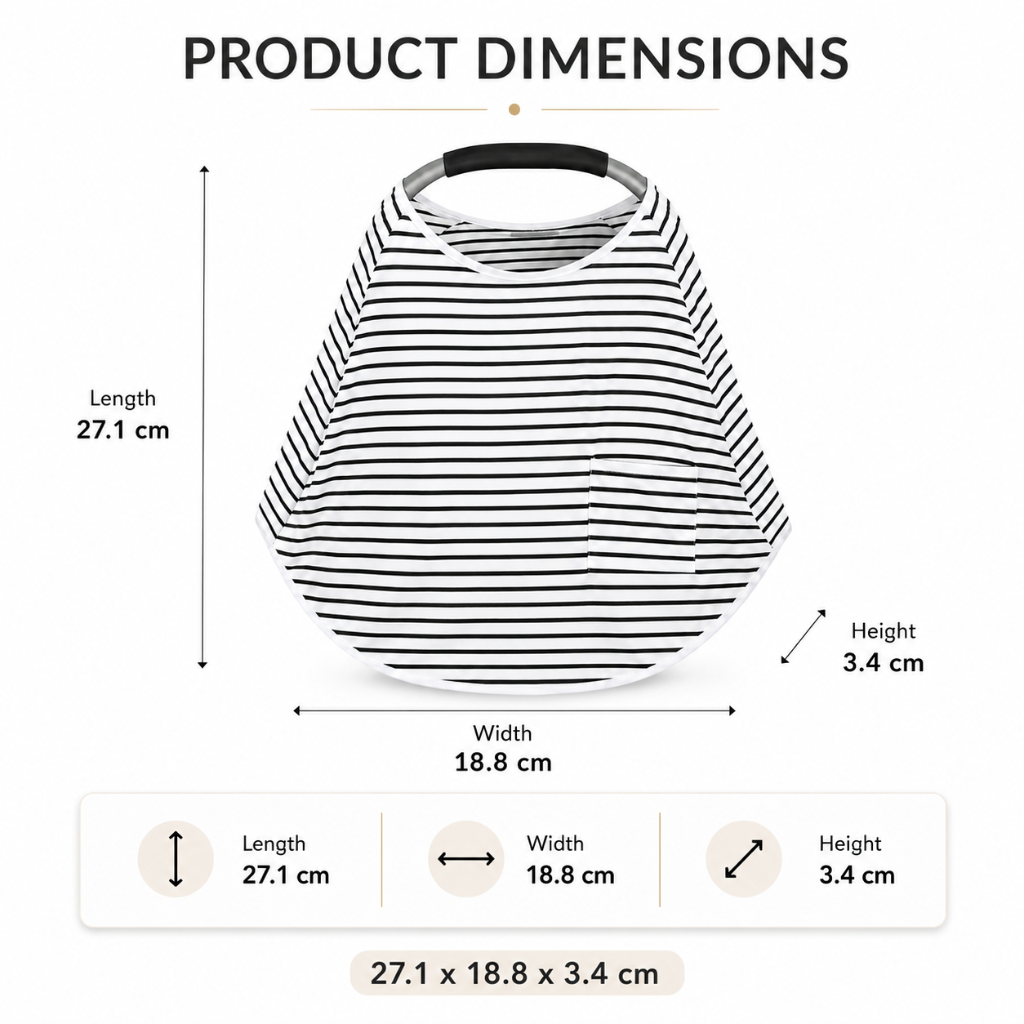 Stretch Cotton Blend Nursing Cover with 360° Coverage