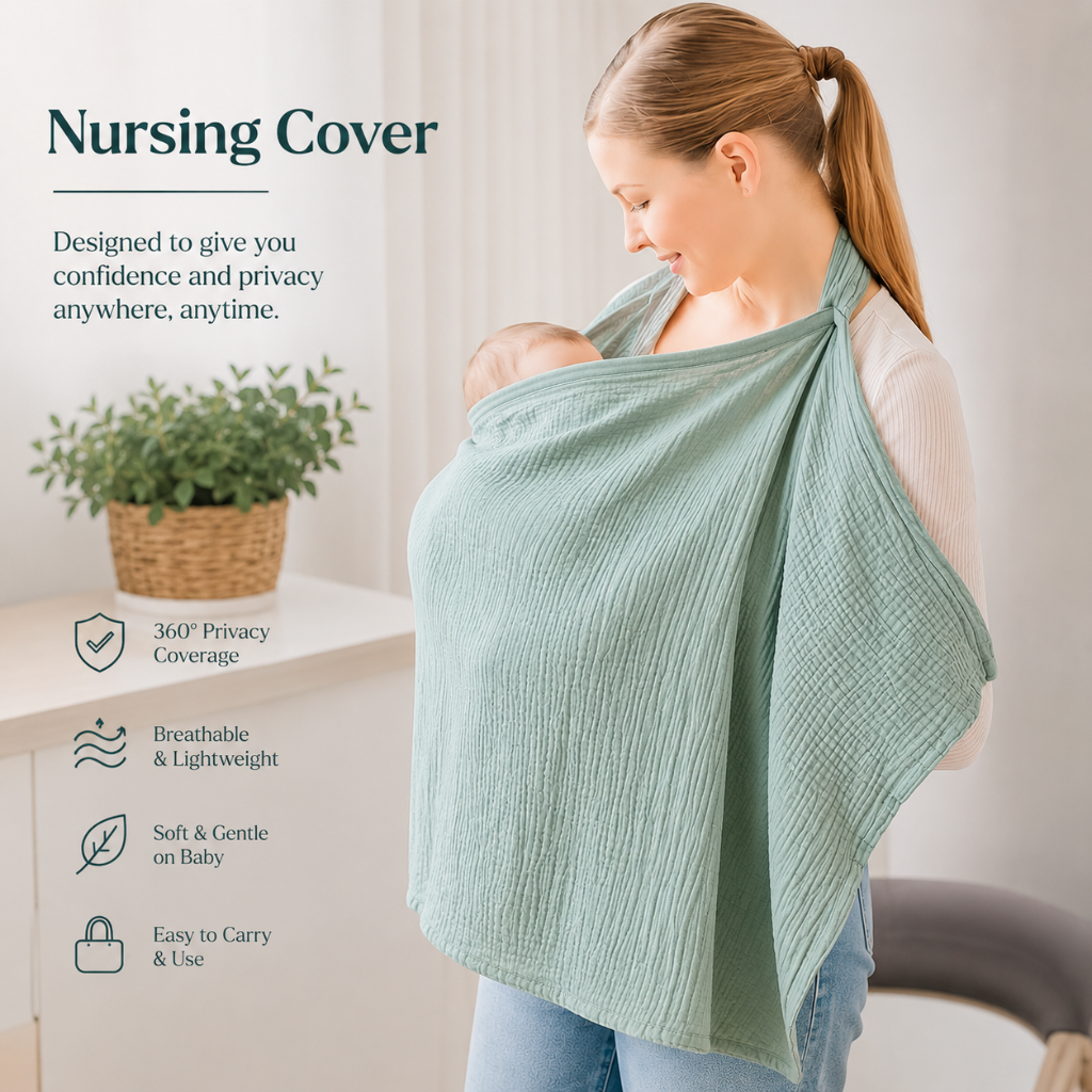 Gauze Nursing and Stroller Cover