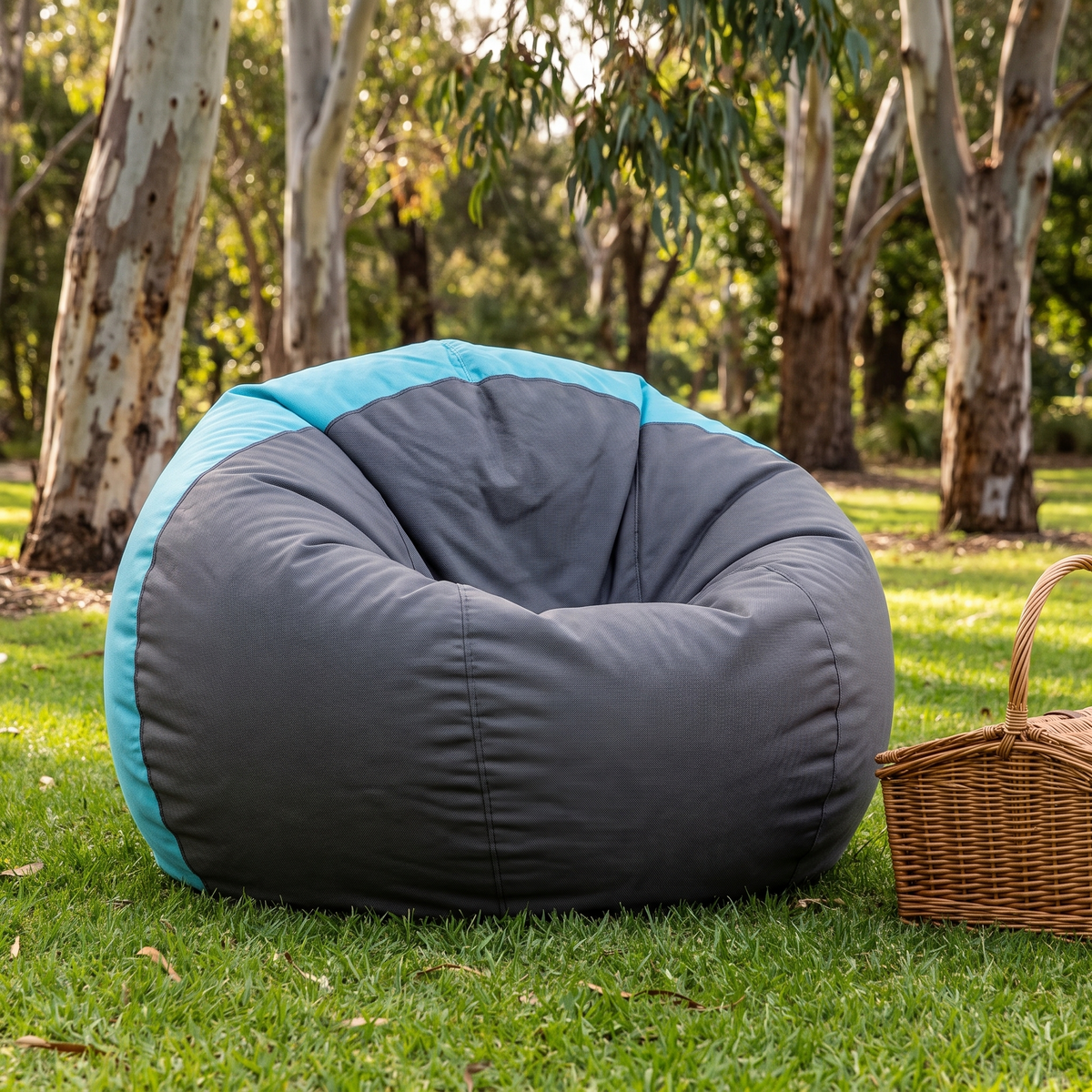 Outdoor Kids Bean Bag Cover in Olefin, Terracotta Stripe