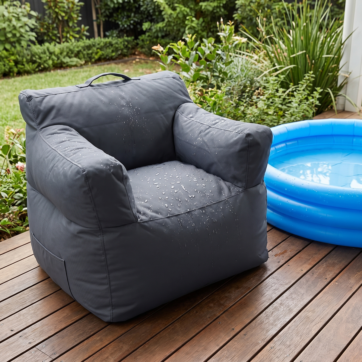 Outdoor Kids Bean Bag Cover in Olefin with Gift Bag, Sage