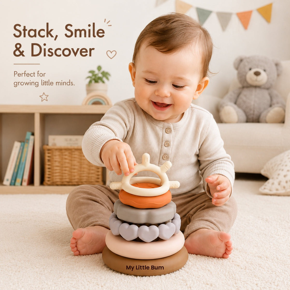 Silicone Stacking Teether Rings