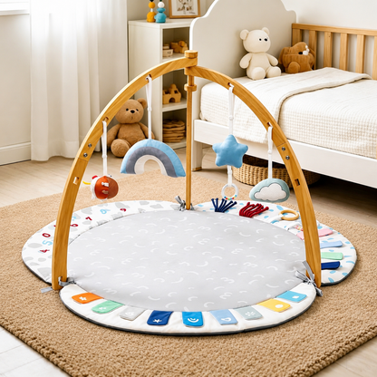 Baby Play Gym and Activity Mat with Hanging Toys and Play Arches