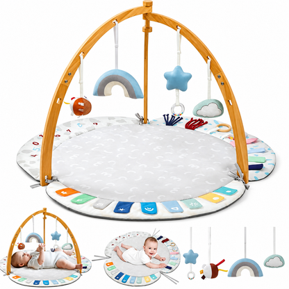 Baby Play Gym and Activity Mat with Hanging Toys and Play Arches