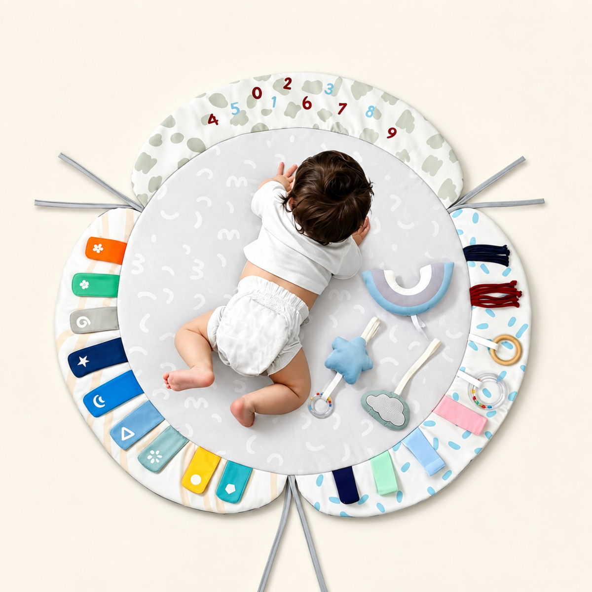 Baby Play Gym and Activity Mat with Hanging Toys and Play Arches